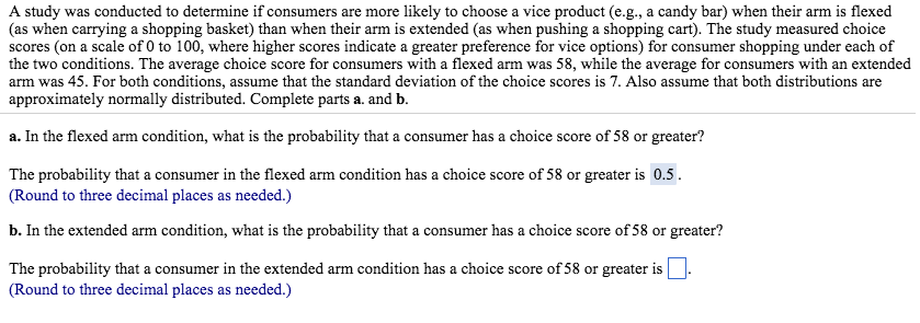 Solved A study was conducted to determine if consumers are | Chegg.com