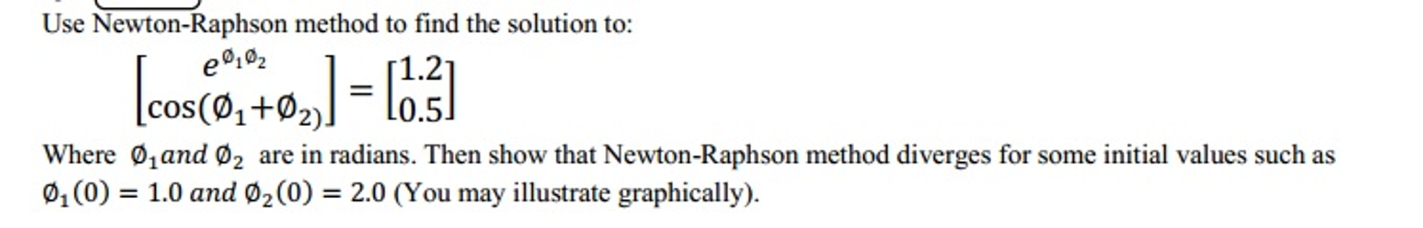 Solved Use Newton-Raphson Method To Find The Solution To: ( | Chegg.com