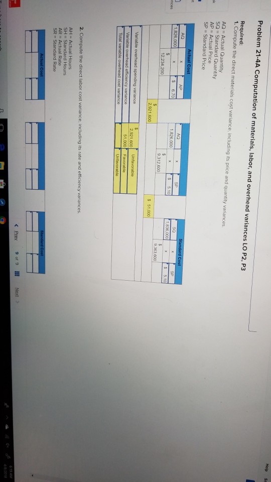 Solved Ch 21 H 9 Use the following information for the | Chegg.com