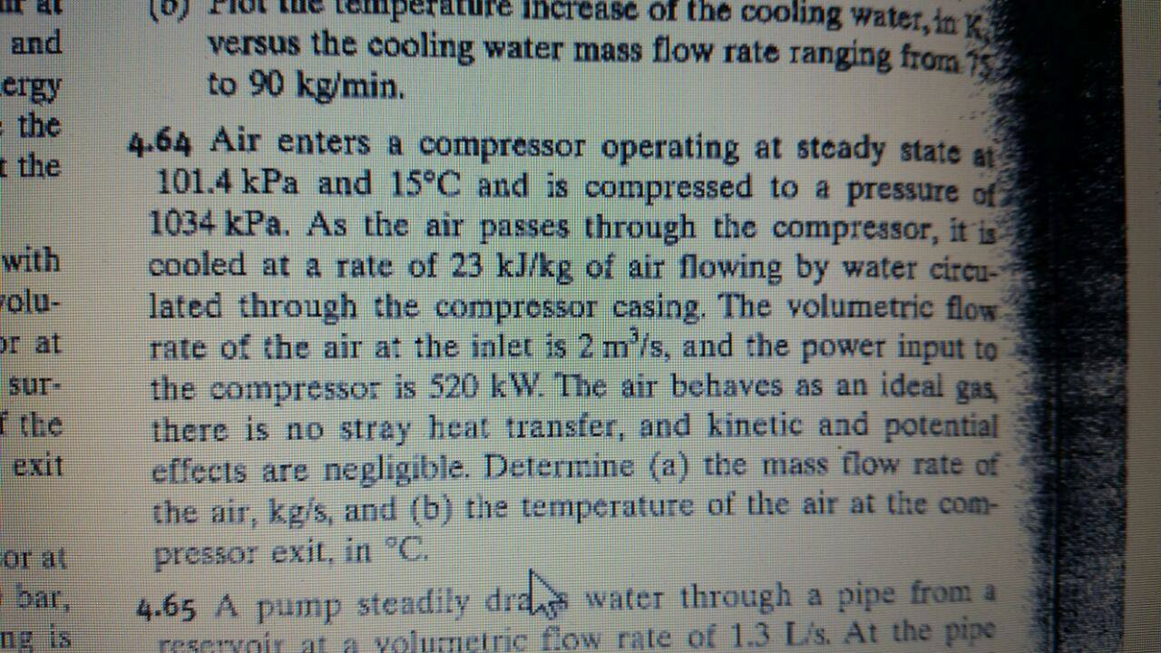 Solved temperature increase of the cooling waters, in K,