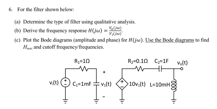 Solved 6. For The Filter Shown Below: (a) Determine The Type | Chegg.com