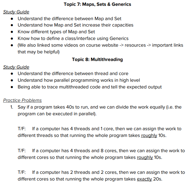 Solved Study Guide Understand the difference between Map and | Chegg.com