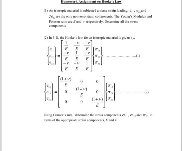 Solved An isotropic material is subjected a plane strain | Chegg.com