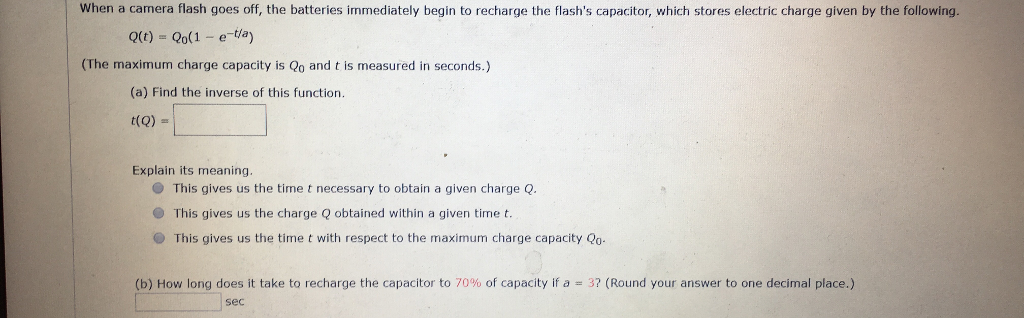 Solved When a camera flash goes off, the batteries | Chegg.com