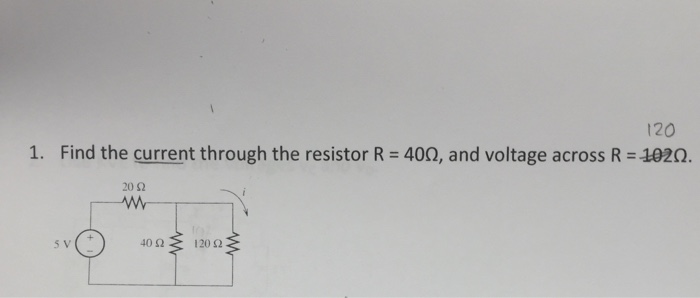 Solved Find the current through the resistor R = 40 Ohm, and | Chegg.com