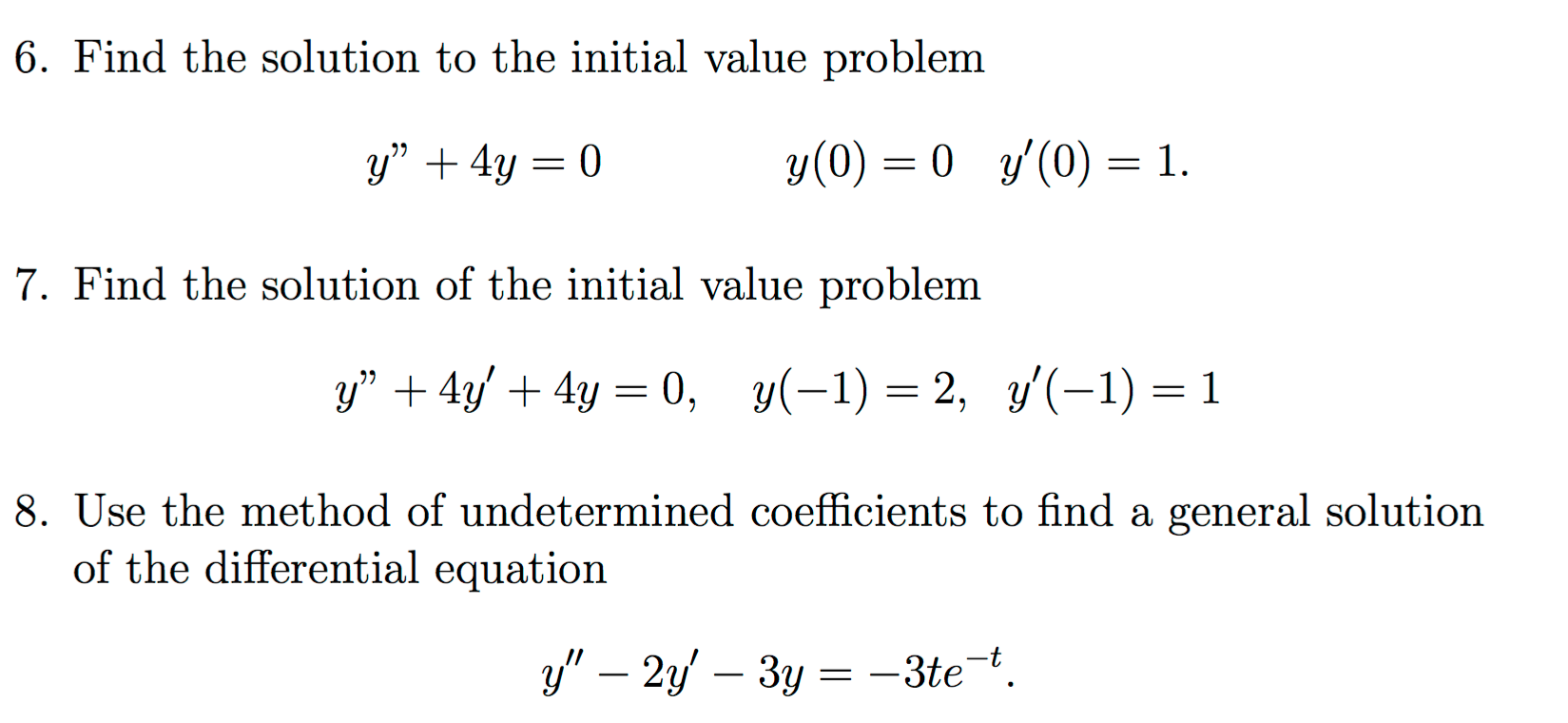 Solved Find The Solution To The Initial Value Problem Y 1063