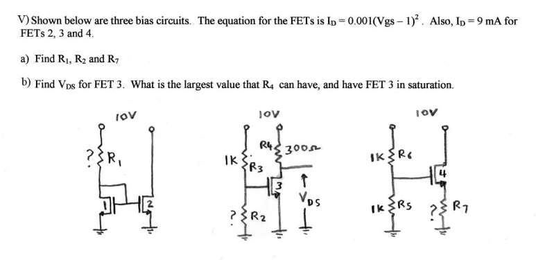 Solved Shown Below Are Three Bias Circuits. The Equation For | Chegg.com