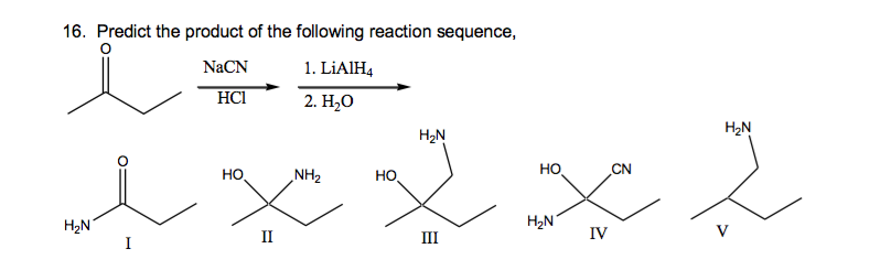 Solved 16 Predict The Product Of The Following Reaction 