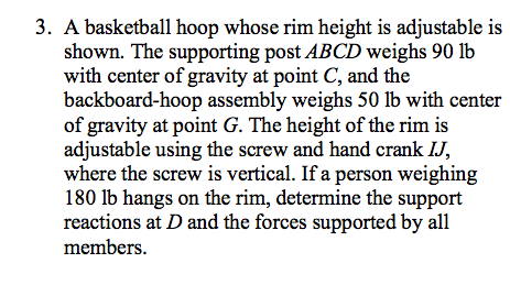 A basketball hoop whose rim height is adjustable is Chegg