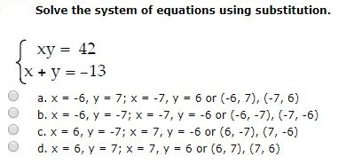 Solved Solve the system of equations using substitution. 3-3 | Chegg.com