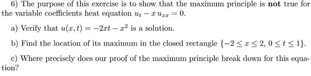 Solved The purpose of this exercise is to show that the | Chegg.com