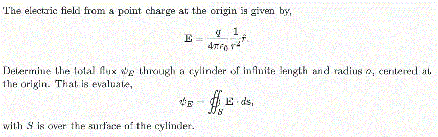 Solved The electric field from a point charge at the origin | Chegg.com