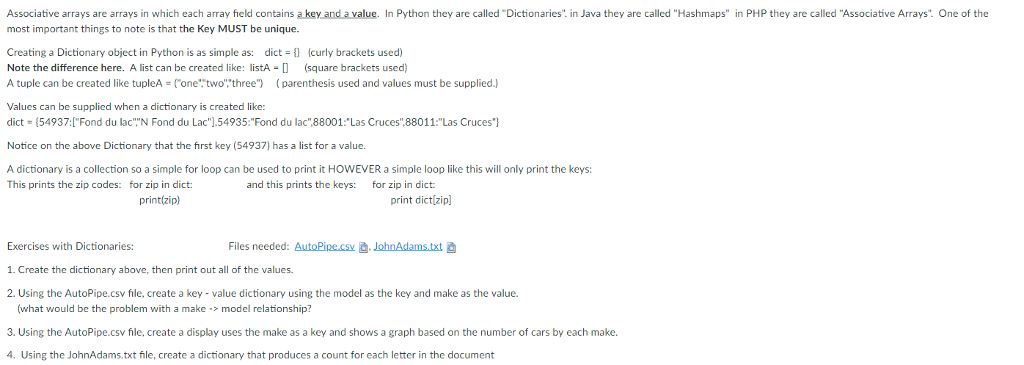 Solved Associative arrays are arrays in which each array | Chegg.com