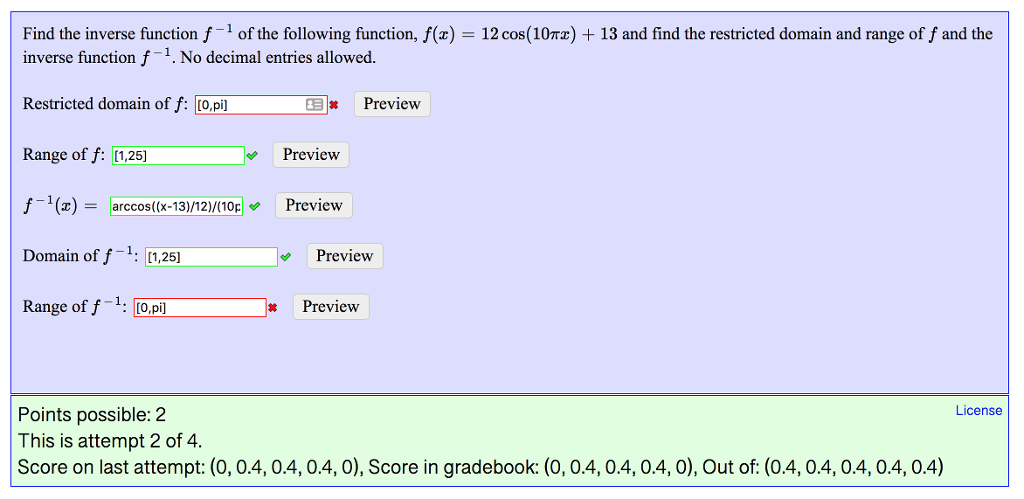 how to find the range of a function with a restricted domain