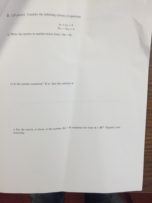 Solved Consider the following system of equations. X_1 + | Chegg.com