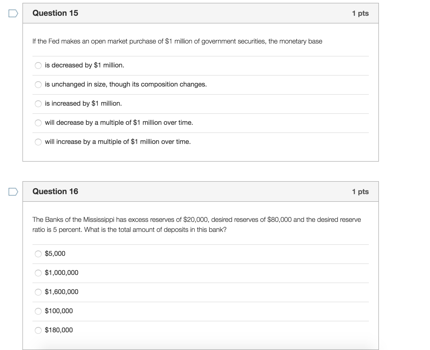 Solved If The Fed Makes An Open Market Purchase Of 1 Chegg