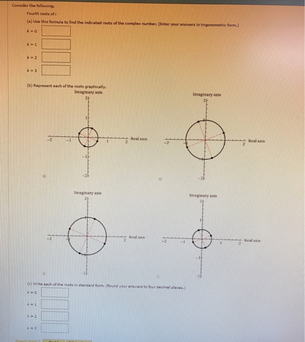 Find All The Real Fourth Roots Of
