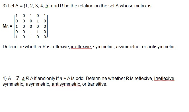 Solved Let A = {1, 2, 3, 4, 5} And R Be The Relation On The | Chegg.com