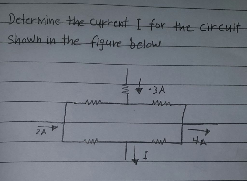 Solved Determine the current I for the circuit shown in the | Chegg.com