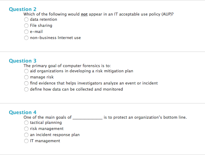 Which Of The Following Is Not One Of Keira's Skills Solved Which of the following would not appear in an IT | Chegg.com