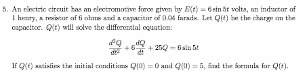 An electric circuit has an electromotive force given | Chegg.com