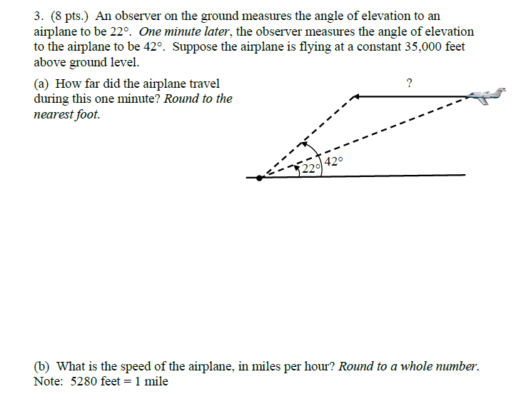 Solved An observer on the ground measures the angle of | Chegg.com