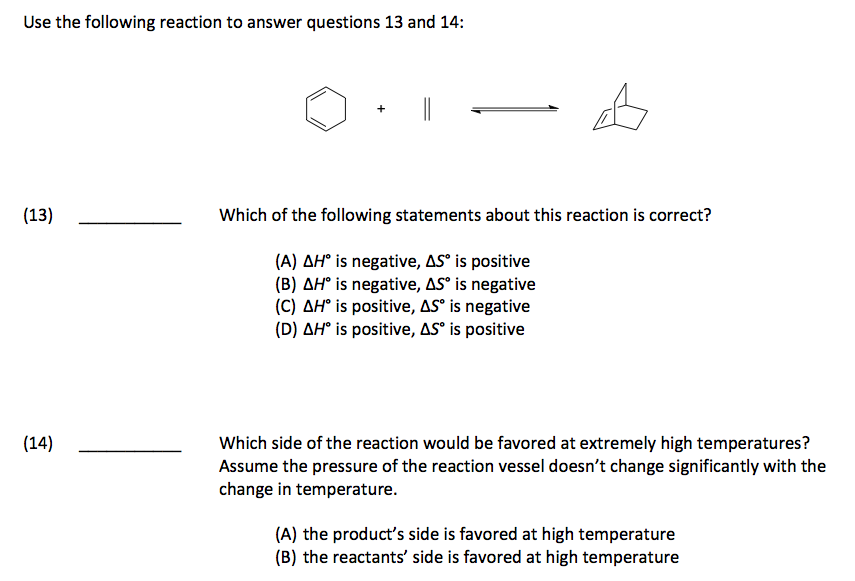 Solved Use the following reaction to answer questions 13 and | Chegg.com