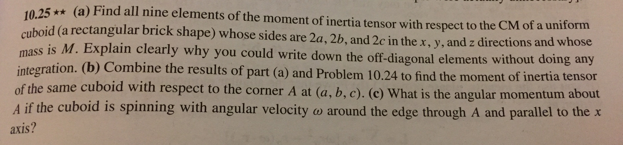 Solved 10.25** (a) F 25 x* (a) Find all nine elements of the | Chegg.com