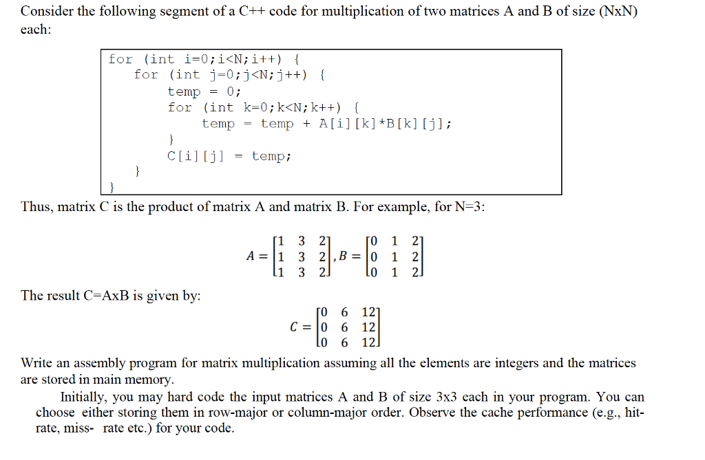 Solved Consider the following segment of a C++ code for | Chegg.com