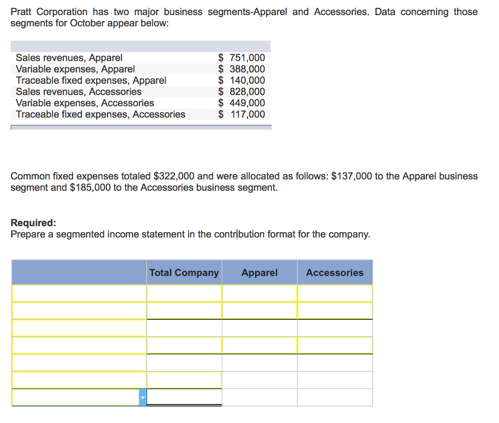 Solved Pratt Corporation has two major business | Chegg.com