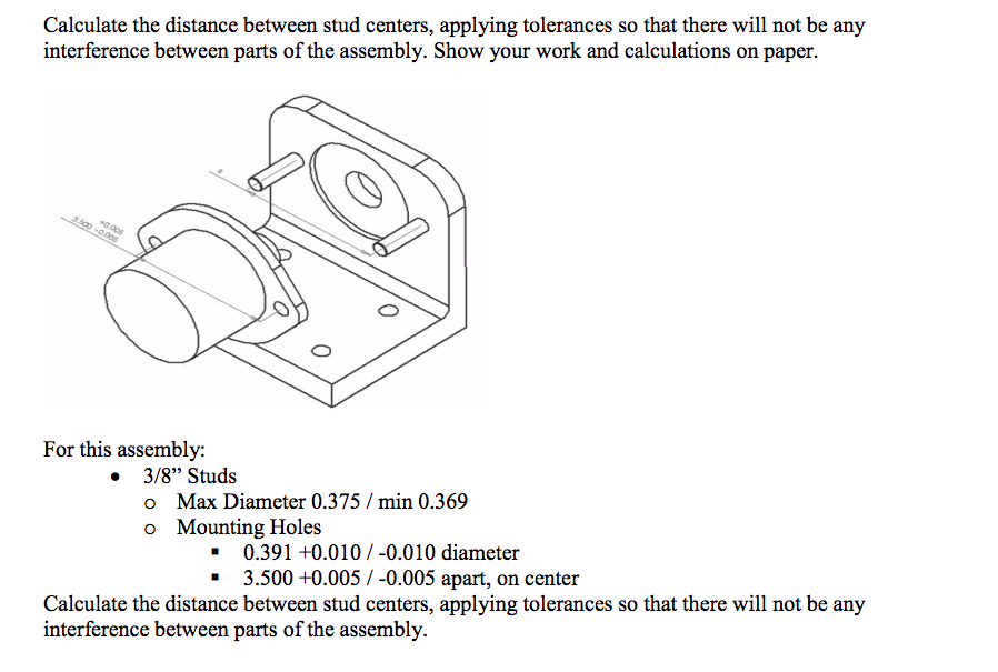 Solved Calculate the distance between stud centers, applying