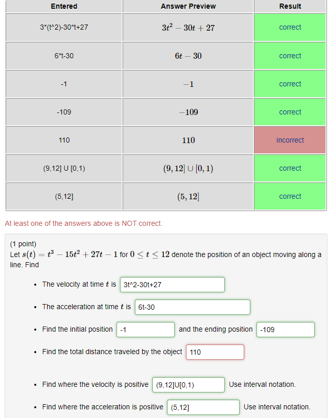 Solved Entered Answer Preview Result 3