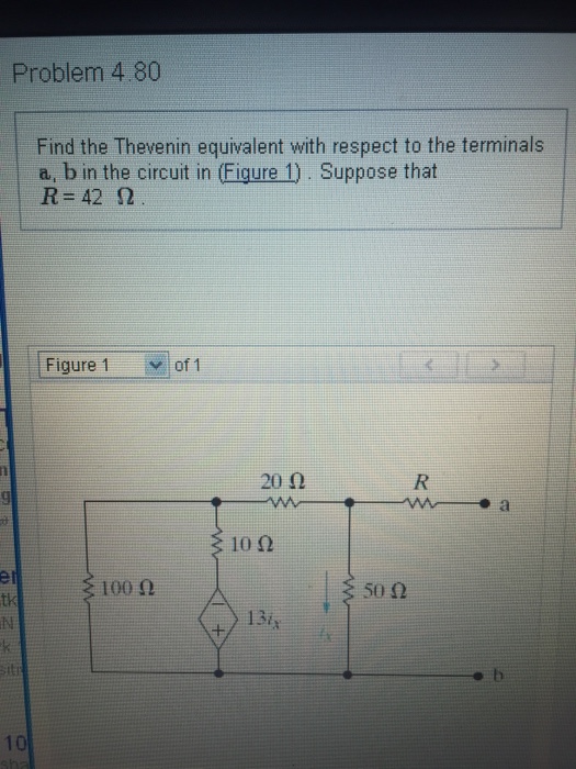 Solved Problem 4.80 Find the Thevenin equivalent with | Chegg.com