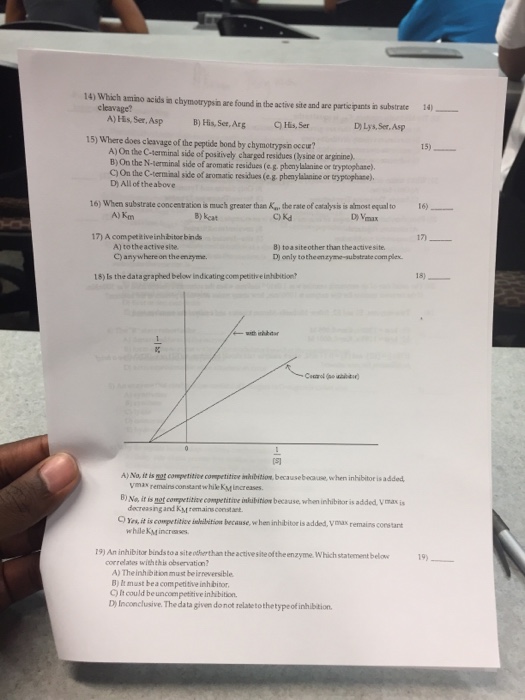 Solved 4 In Chymotrypsin A Mutant Was Constructed With Ser Chegg Com