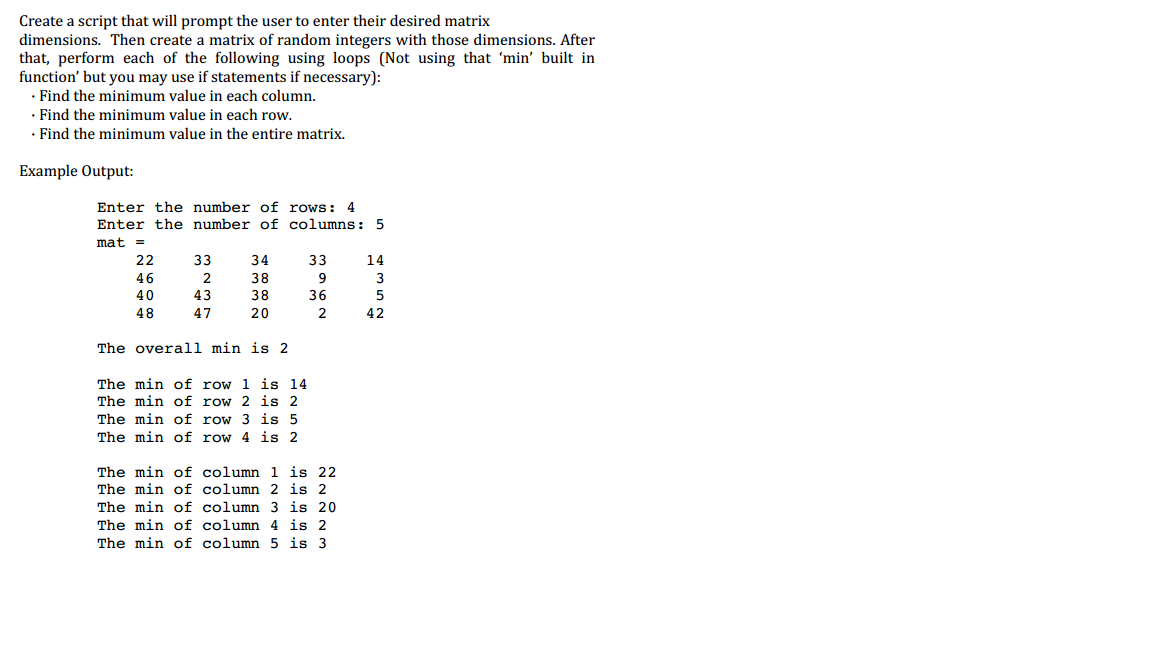 Solved Create a script that will prompt the user to enter | Chegg.com