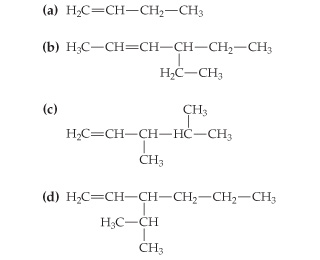 Solved Name each of the following alkenes. | Chegg.com