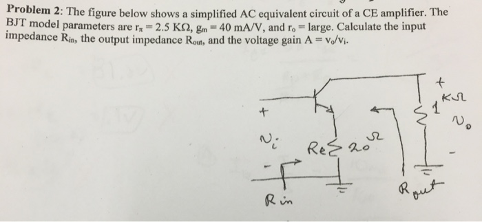 Solved The figure below shows a simplified AC equivalent | Chegg.com