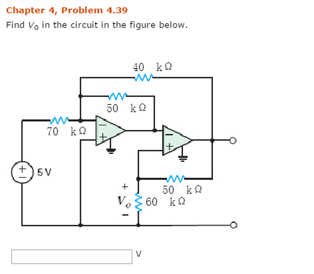 Solved Chapter Problem Find Vo In The Circuit In The Chegg Com