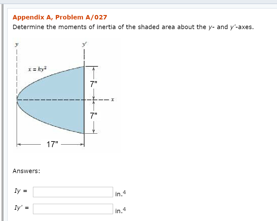 Solved Determine The Moments Of Inertia Of The Shaded Area | Chegg.com