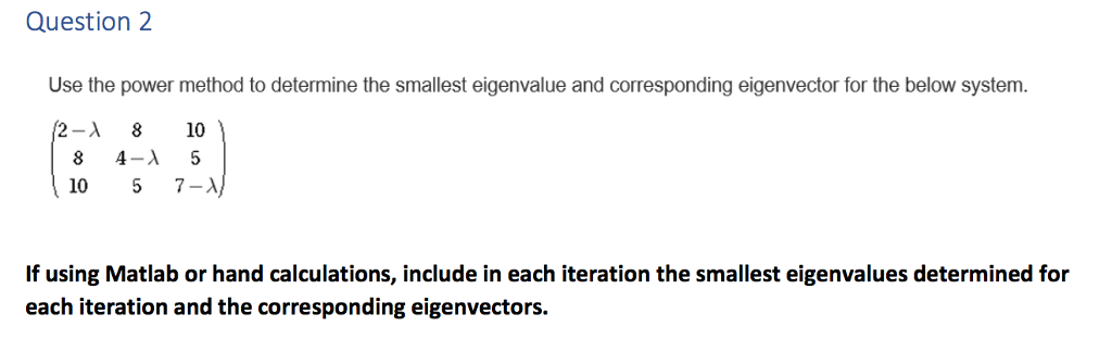 2 smallest eigenvalues matlab