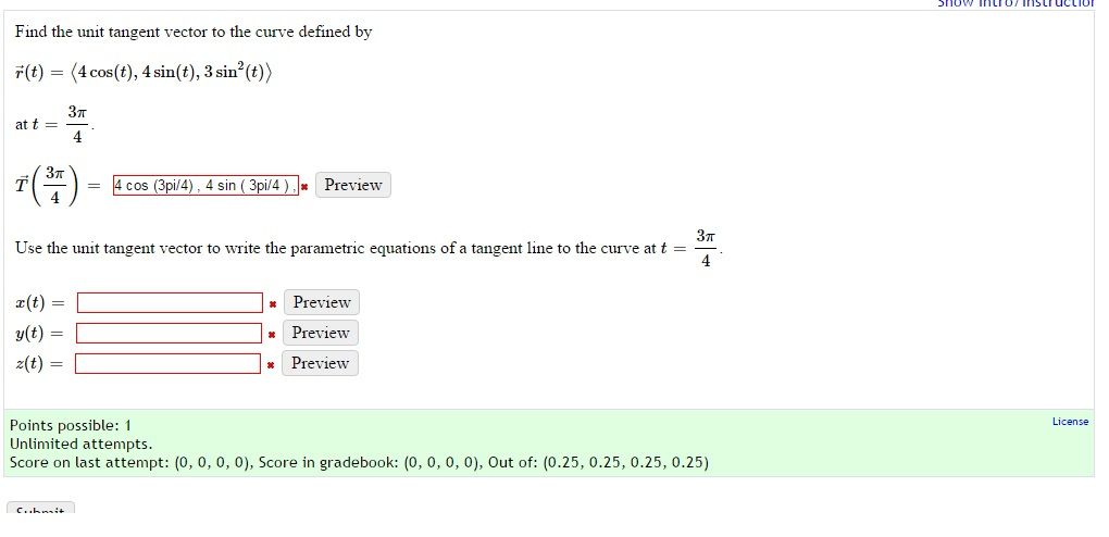 Solved Find the unit tangent vector to the curve defined by | Chegg.com