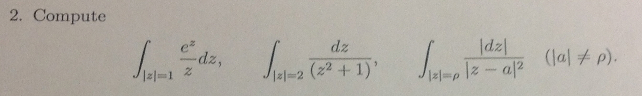 value of integral e 2z z 2