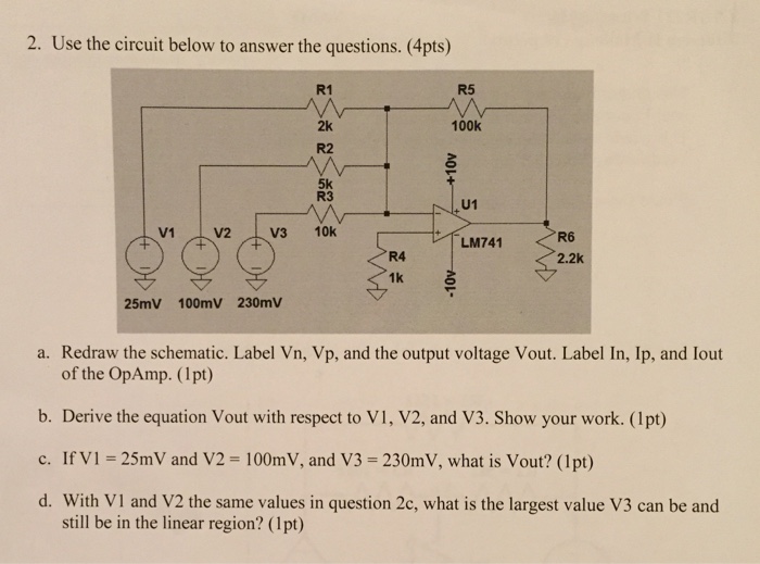 Solved Use the circuit below to answer the questions. | Chegg.com