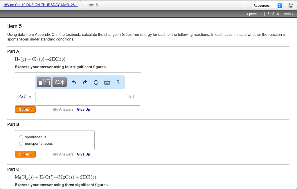 Solved state the delta g for each of these is and whether | Chegg.com