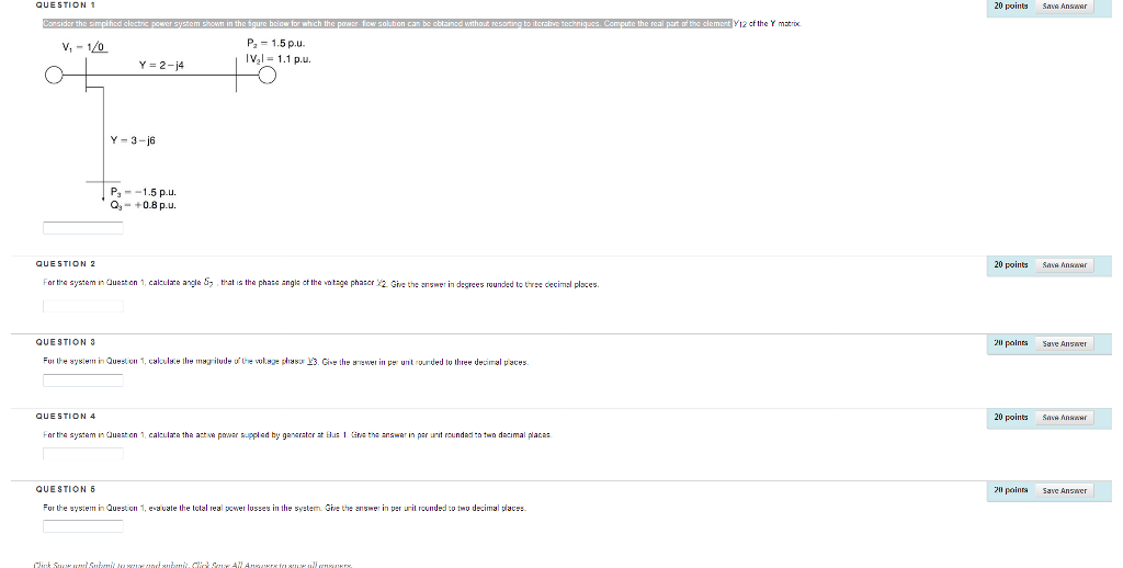 Solved Consider the simplified electric power system shown | Chegg.com