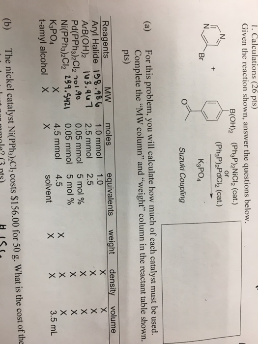 Solved Calculations Given The Reaction Shown, Answer The | Chegg.com