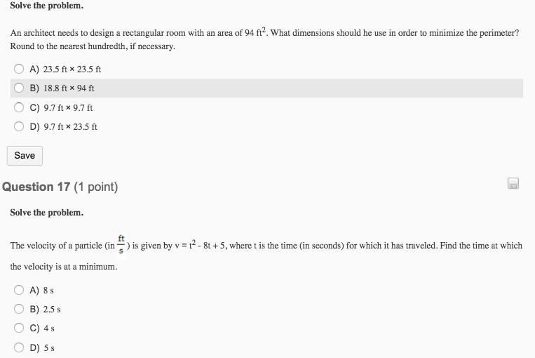 Solved Solve the problem. An architect needs to design a | Chegg.com