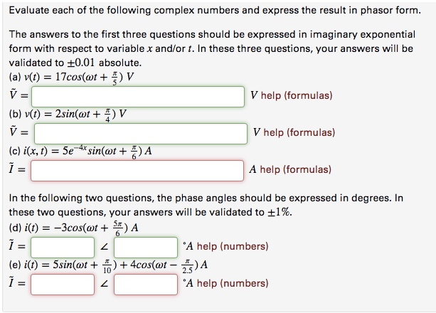 Solved Evaluate each of the following complex numbers and | Chegg.com