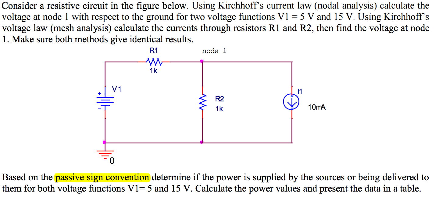 Solved Consider a resistive circuit in the figure below.