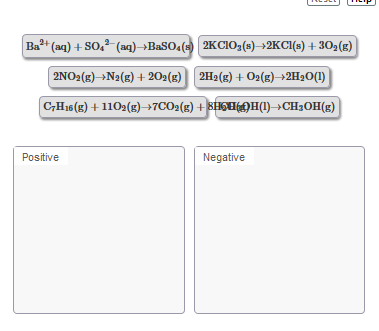Solved Predict the sign of the entropy change, ΔS∘, for each | Chegg.com